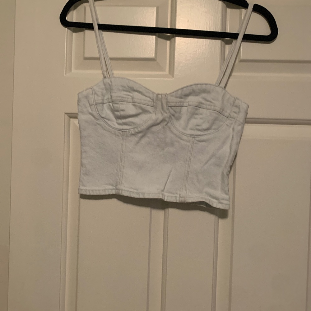 Denim crop top